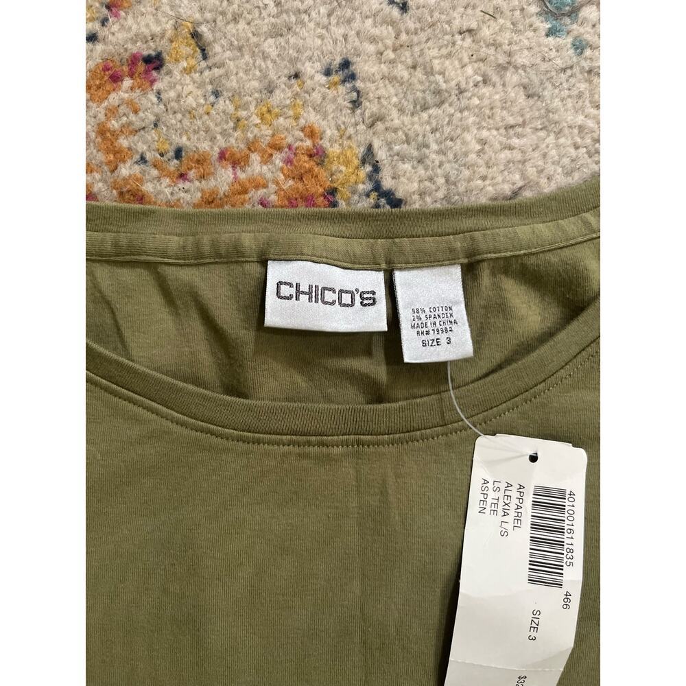 Chicos NWT Aspen color long sleeve shirt - Picture 3 of 3
